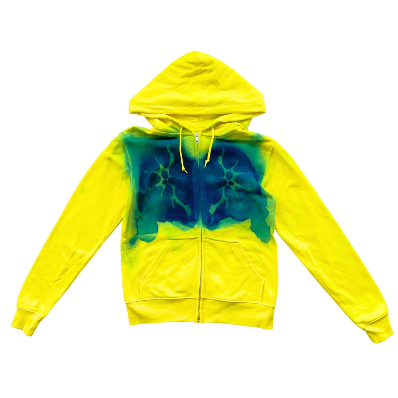 Serotonin yellow zip up hoodie