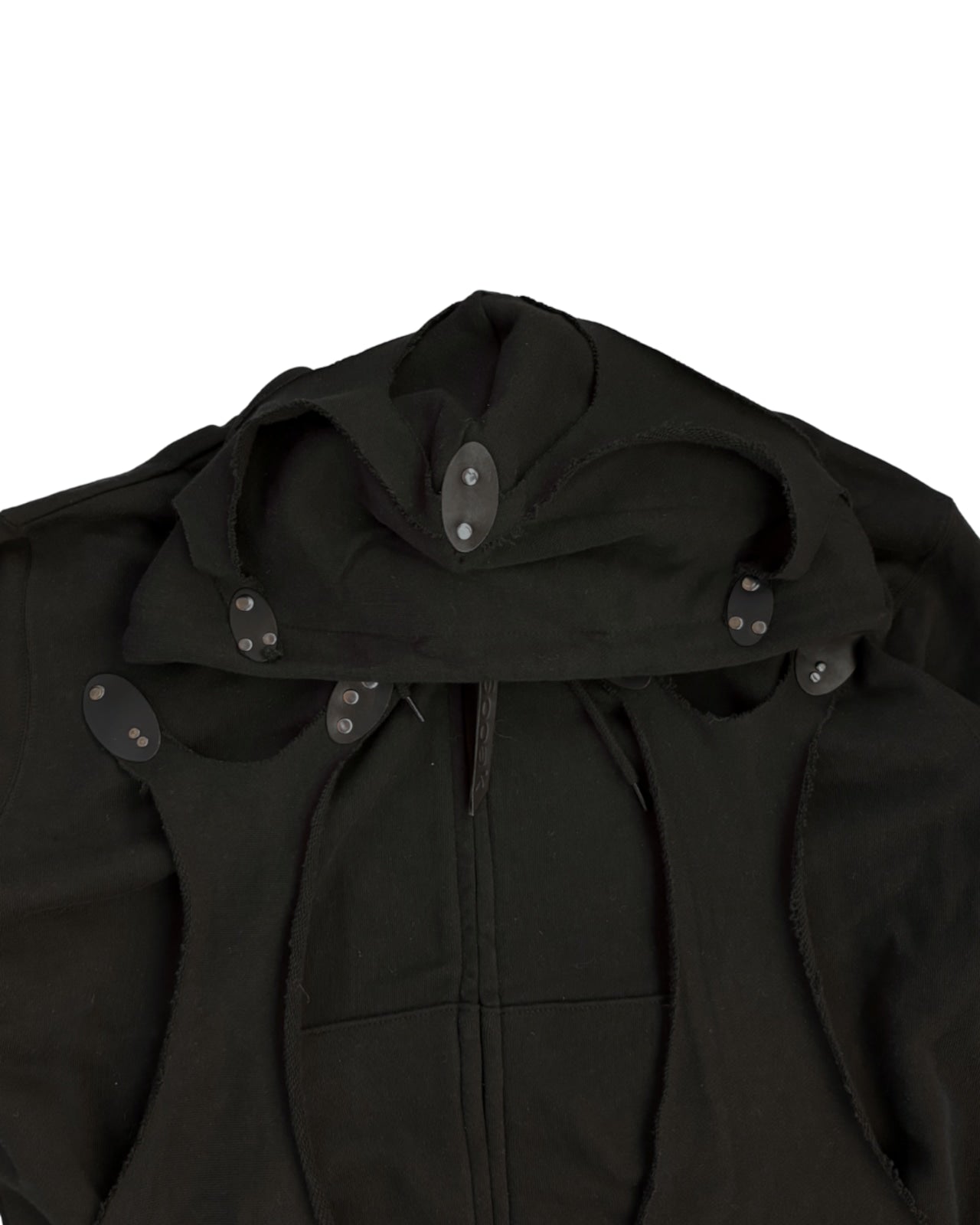 Cell division black zip up hoodie