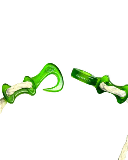 Cell Link leather cord WHITE×GREEN