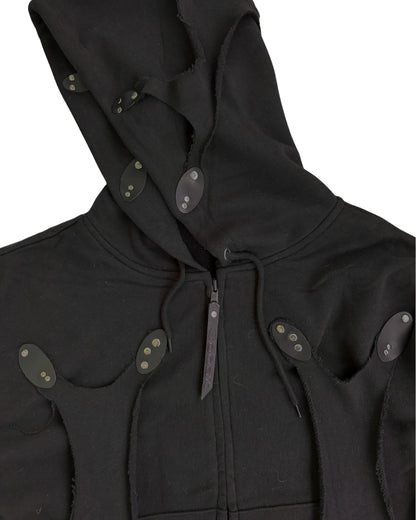 Cell division black zip up hoodie