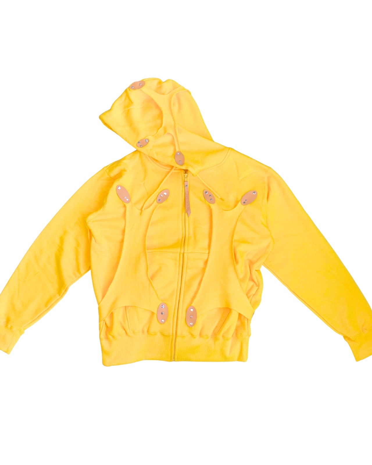 Cell division yellow zip up hoodie