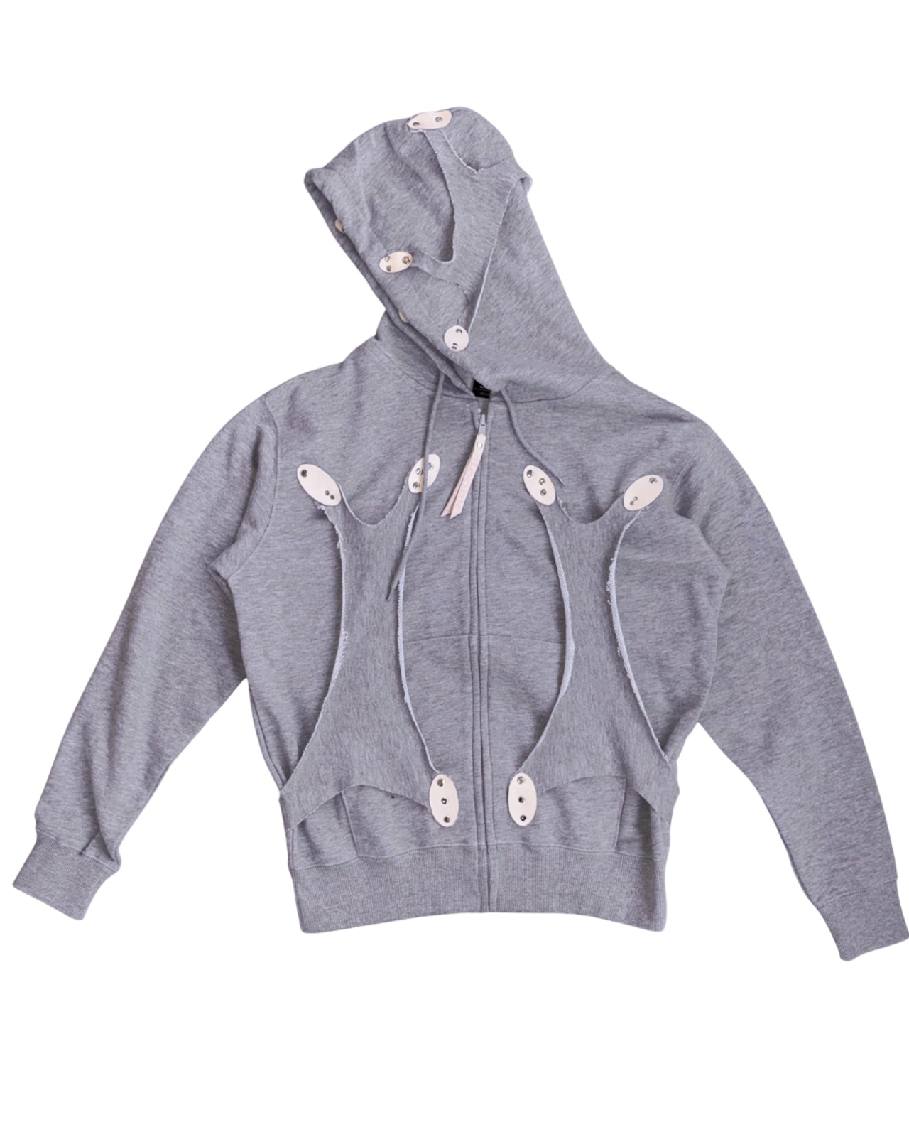 Cell division gray zip up hoodie
