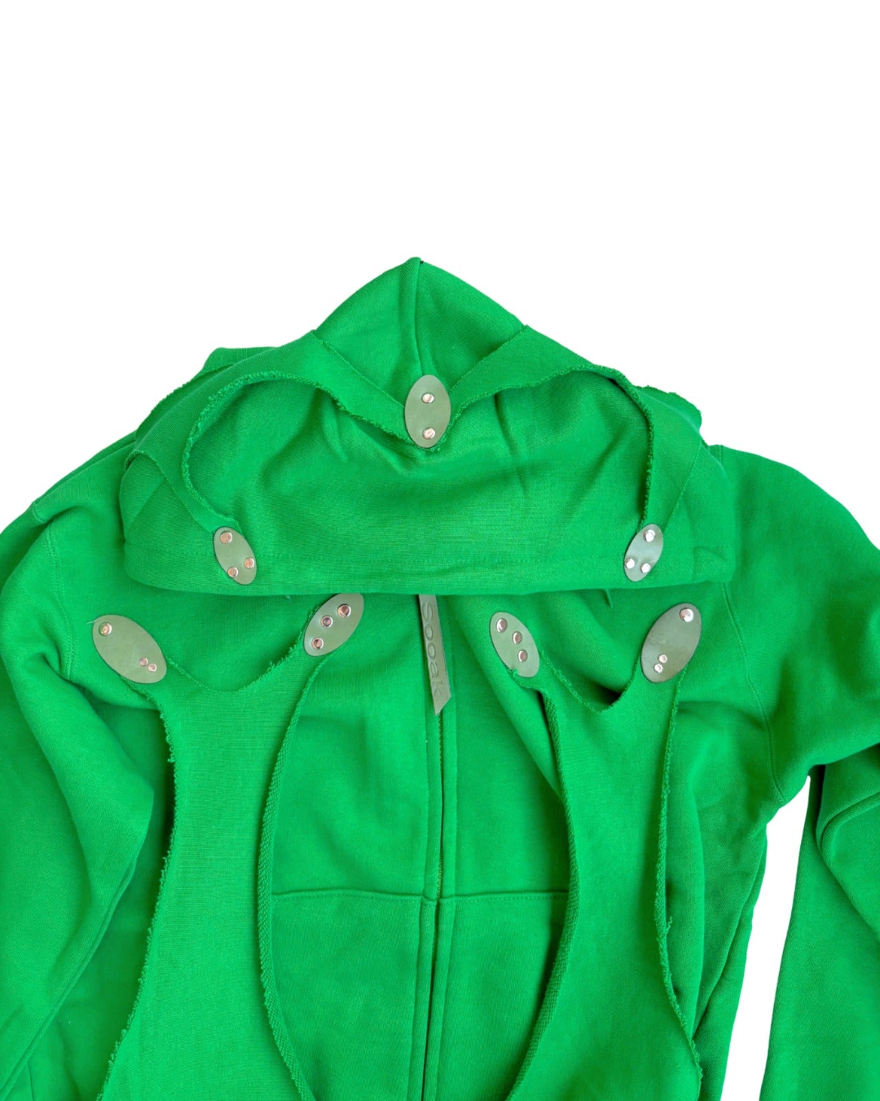 Cell division green zip up hoodie