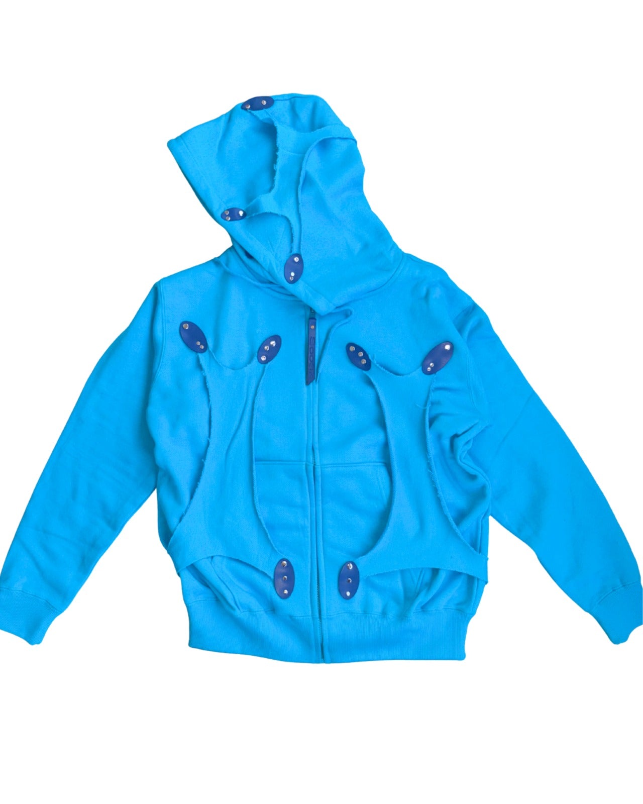 Cell division blue zip up hoodie