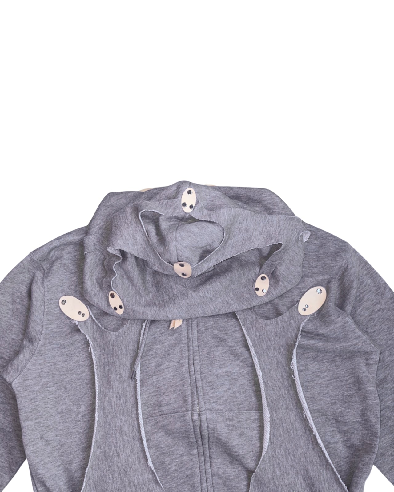 Cell division gray zip up hoodie