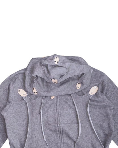 Cell division gray zip up hoodie