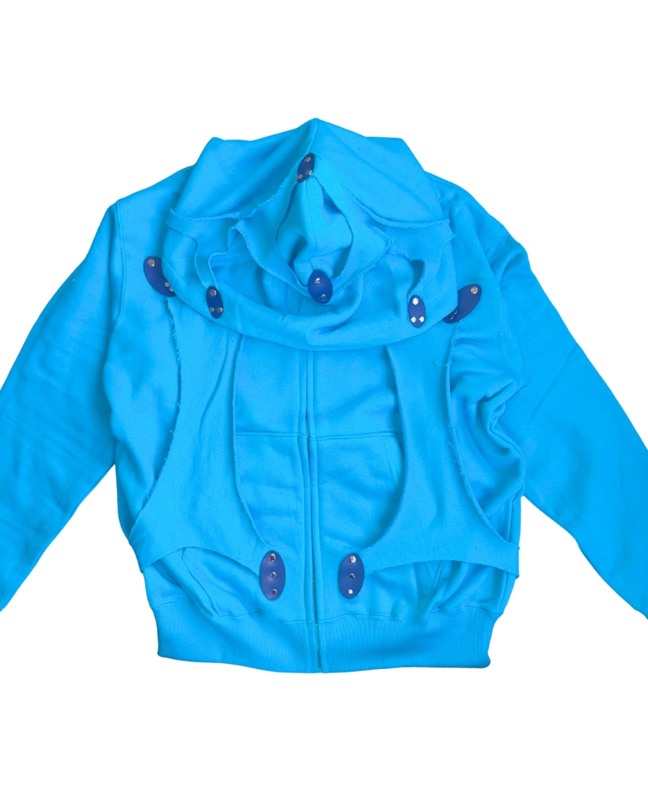 Cell division blue zip up hoodie