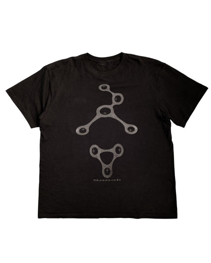 Vital point reflection T-shirt BLACK