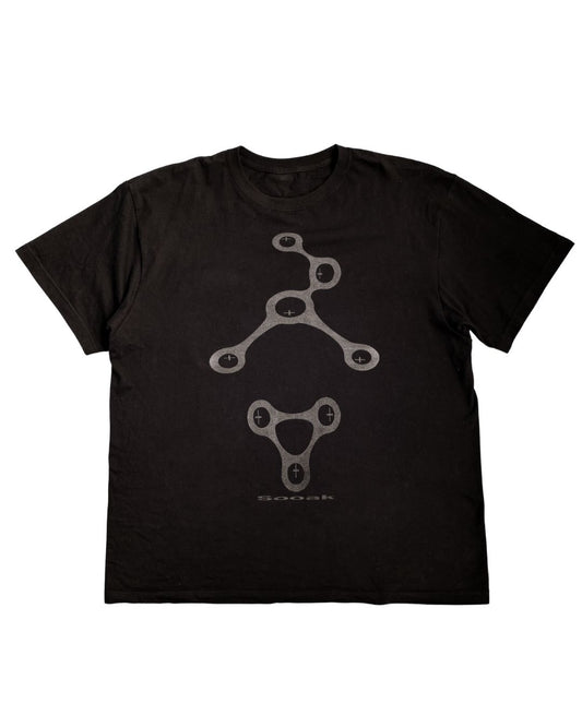 Vital point reflection T-shirt BLACK