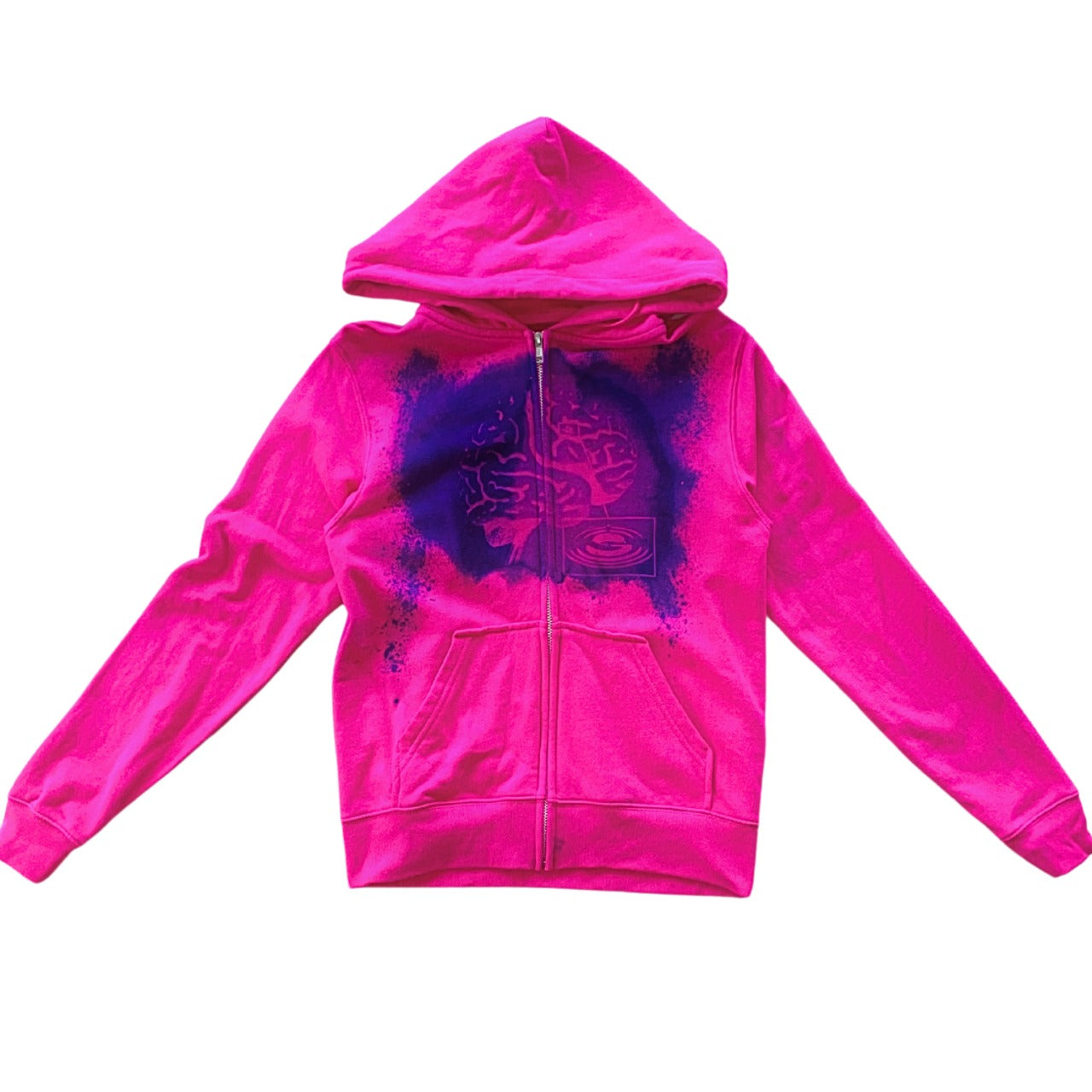 Cancer pink zip up hoodie