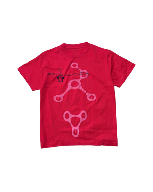 Vital point reflection T-shirt RED×RED