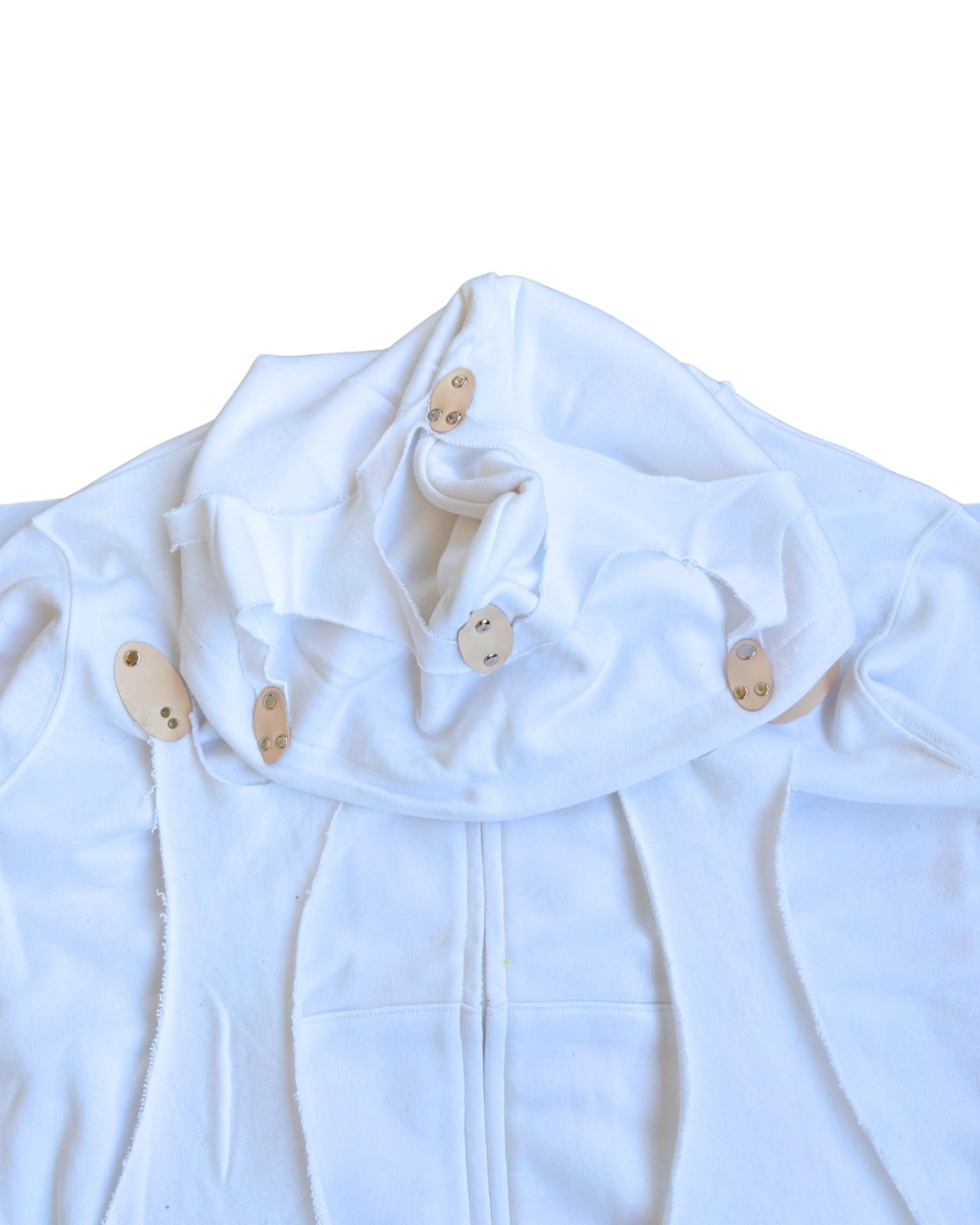 Cell division white zip up hoodie