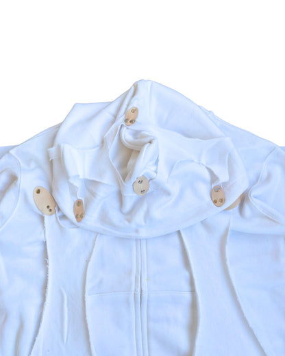 Cell division white zip up hoodie