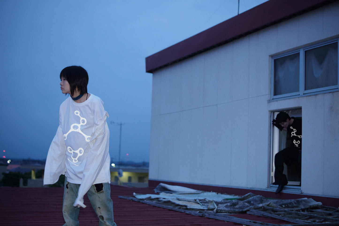 Vital point reflection T-shirt WHITE