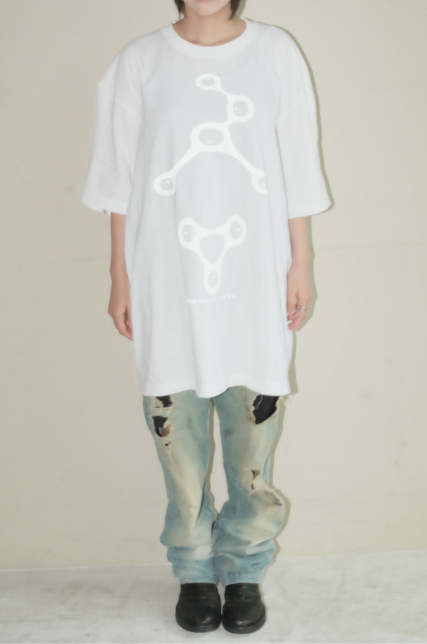 Vital point reflection T-shirt WHITE