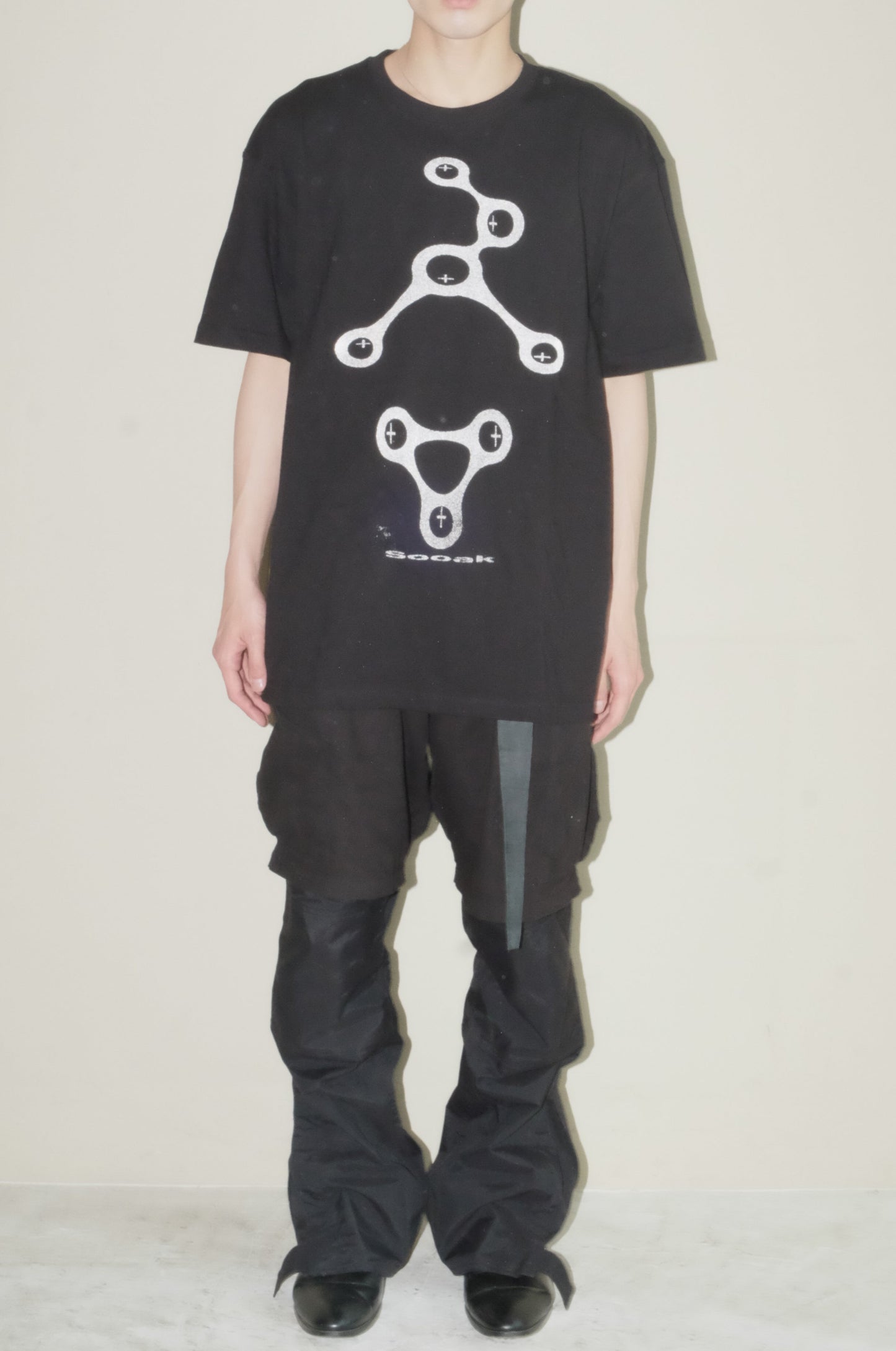 Vital point reflection T-shirt BLACK