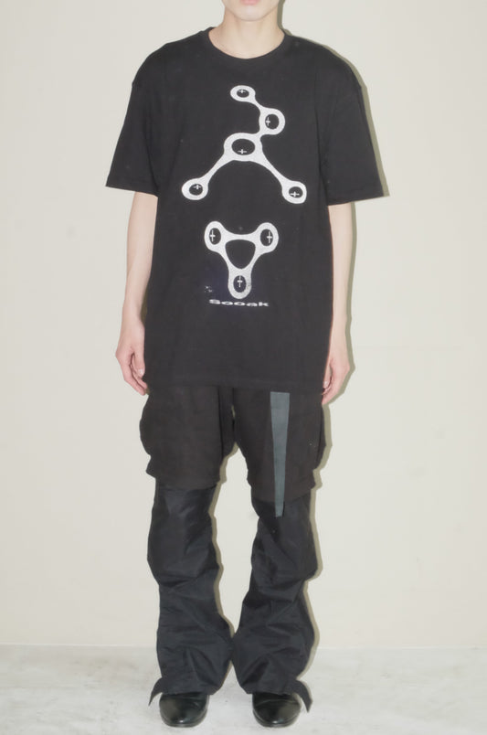 Vital point reflection T-shirt BLACK