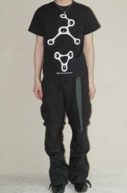 Vital point reflection T-shirt BLACK