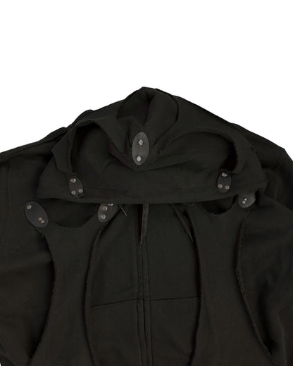 Cell division black zip up hoodie