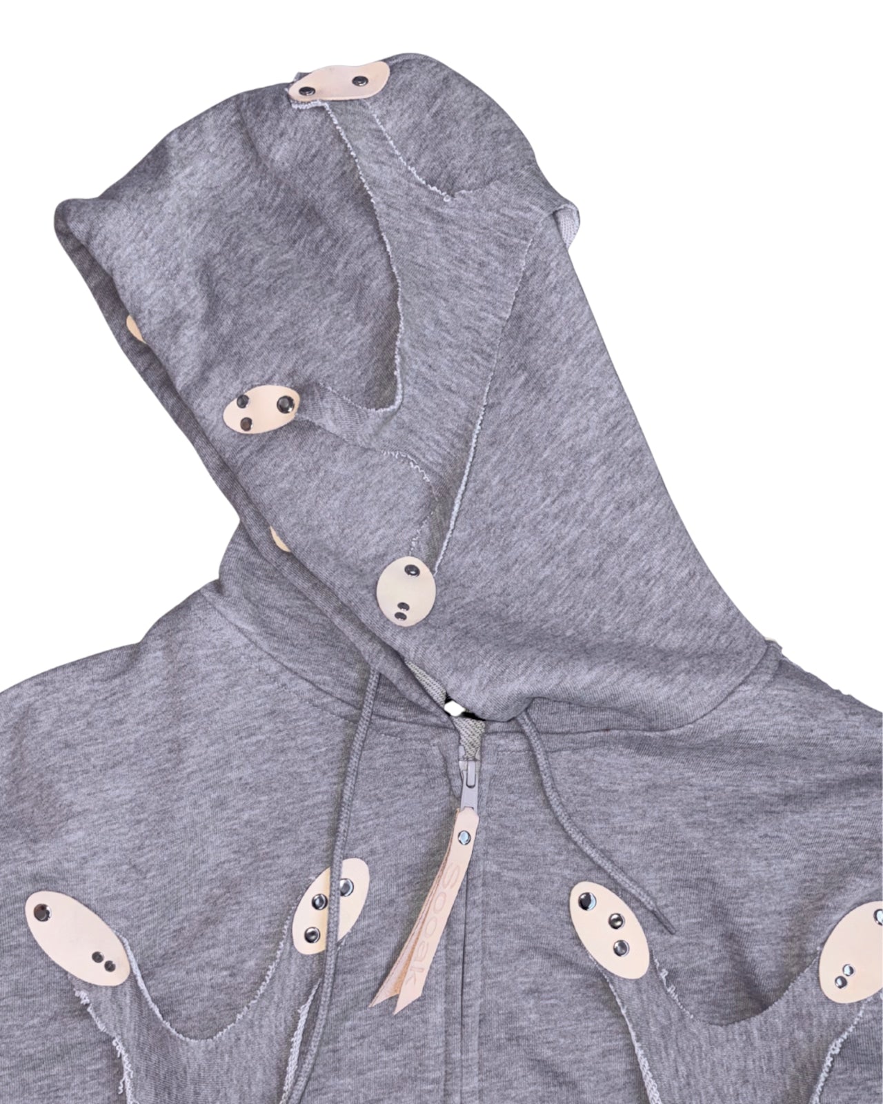Cell division gray zip up hoodie