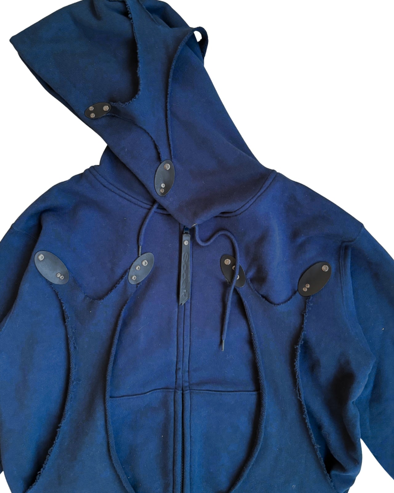 Cell division navy zip up hoodie